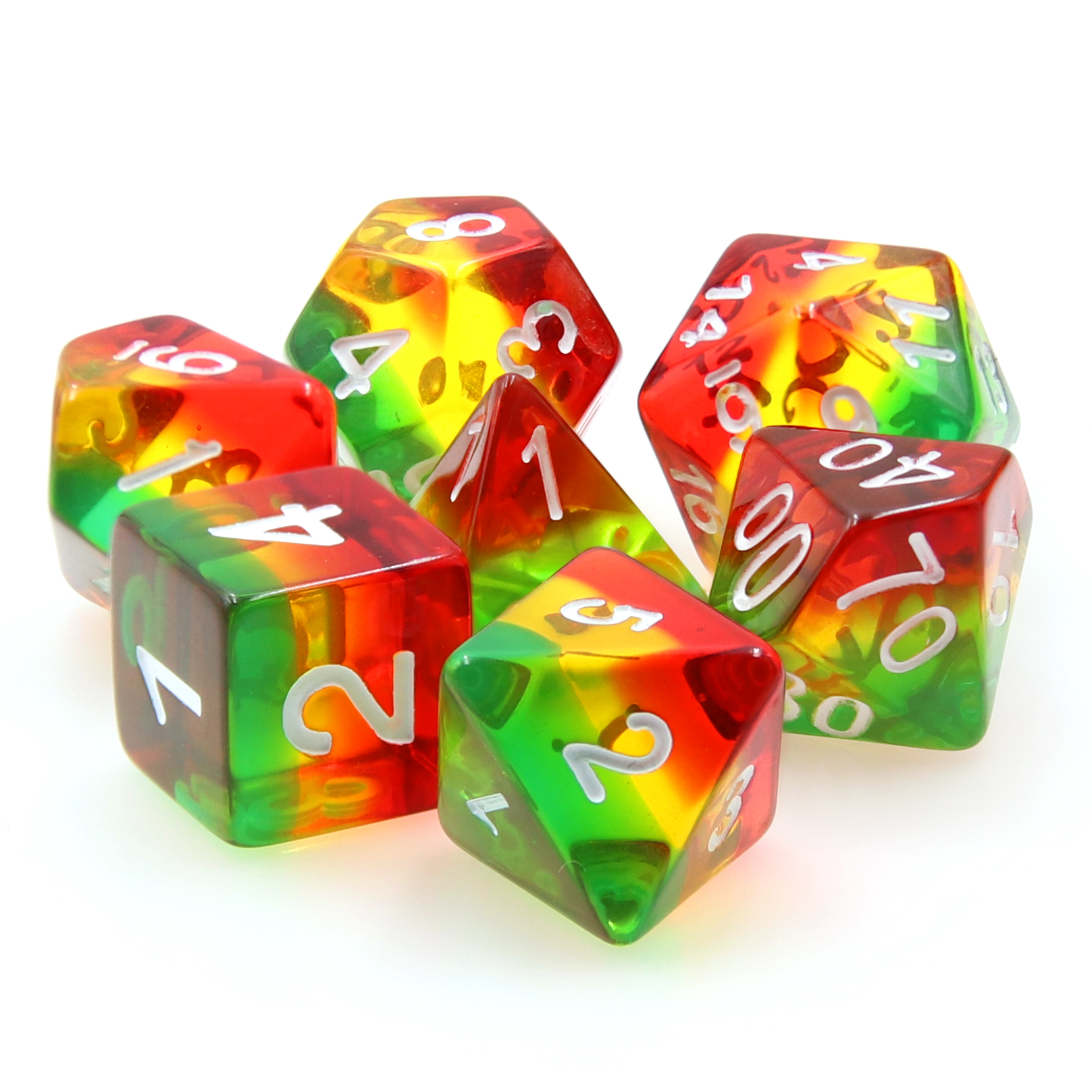 (Green+Yellow+Red) Transparent dice