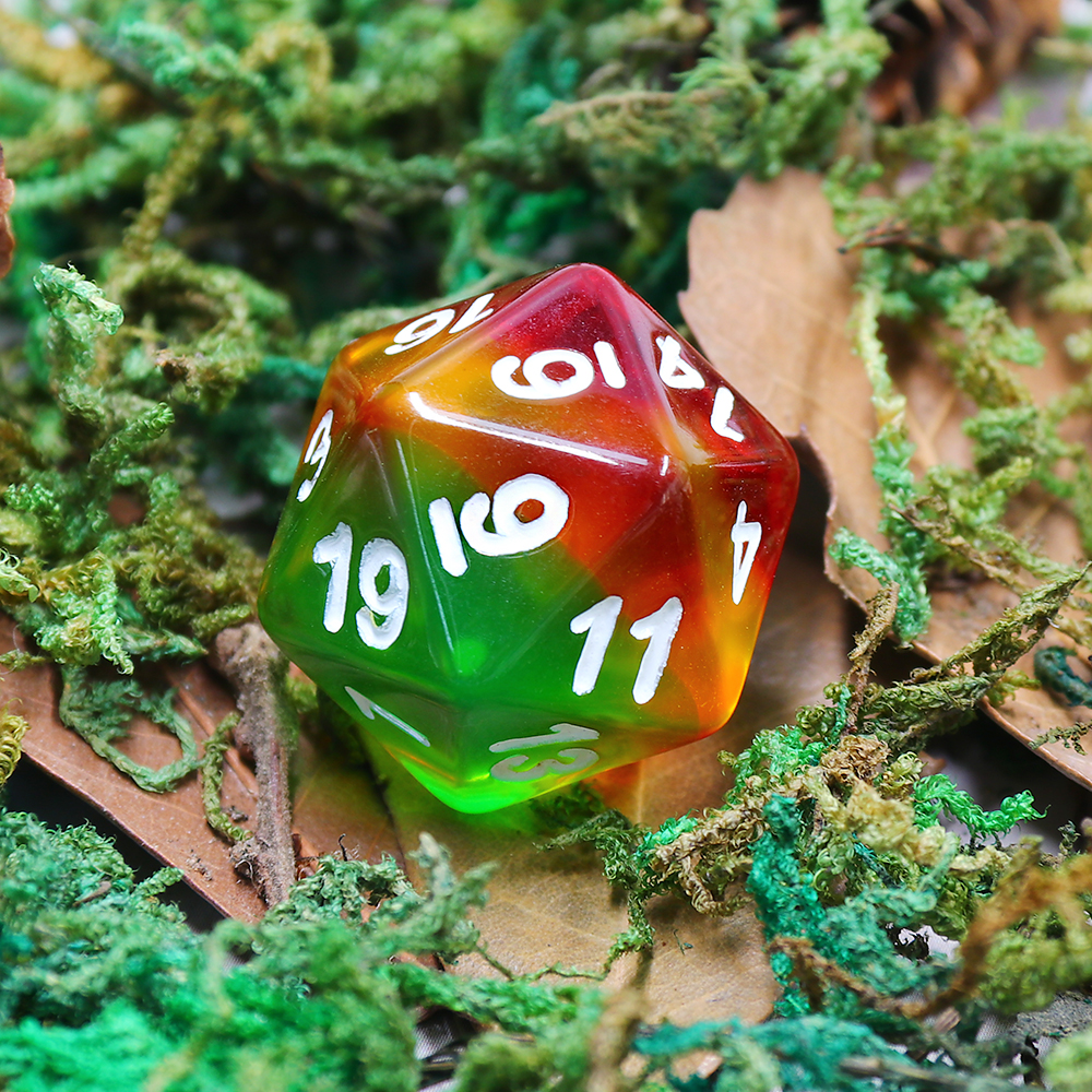 Green+Yellow+Red layer,D20 Dice
