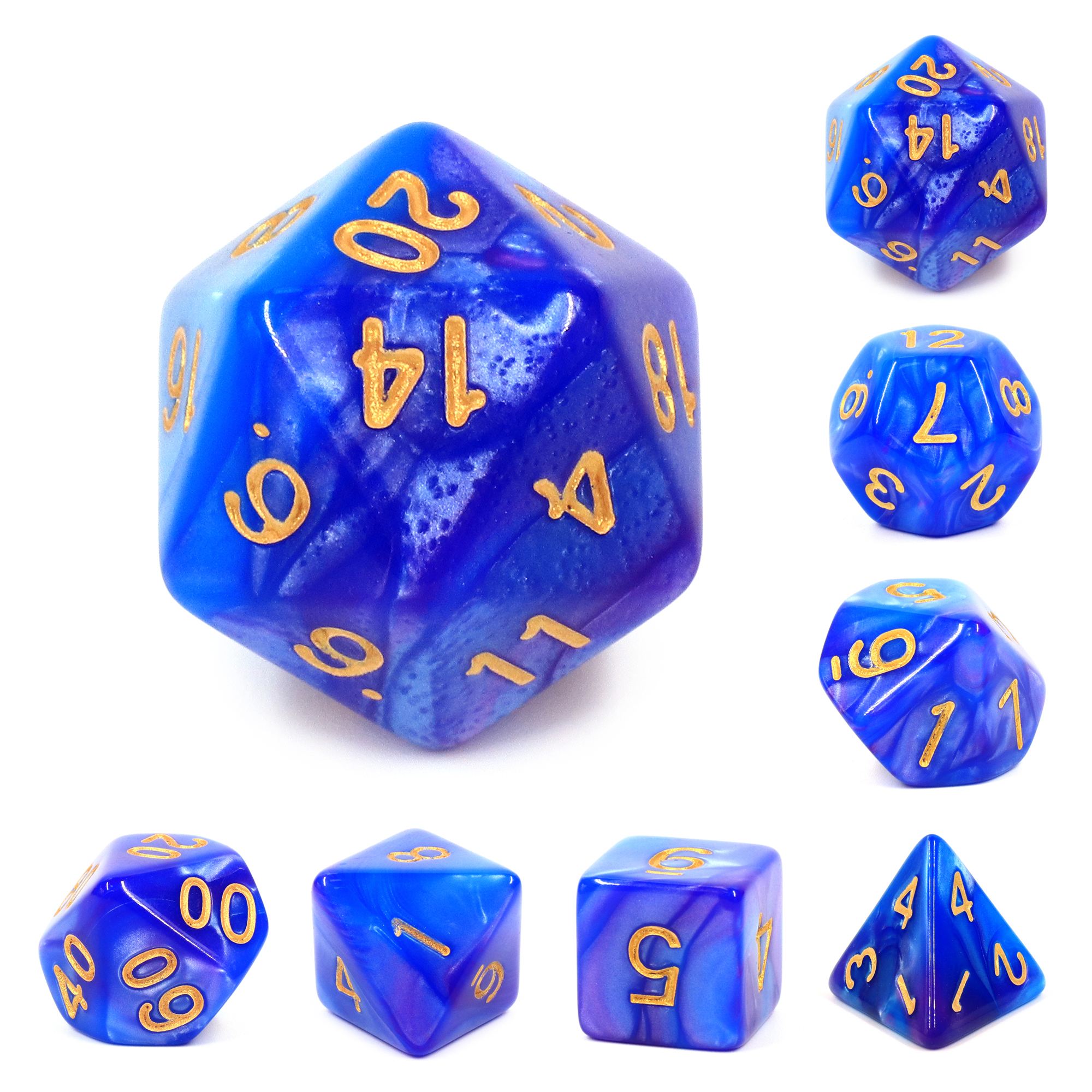 (Blue+Deep Purple) Blend Color Dice