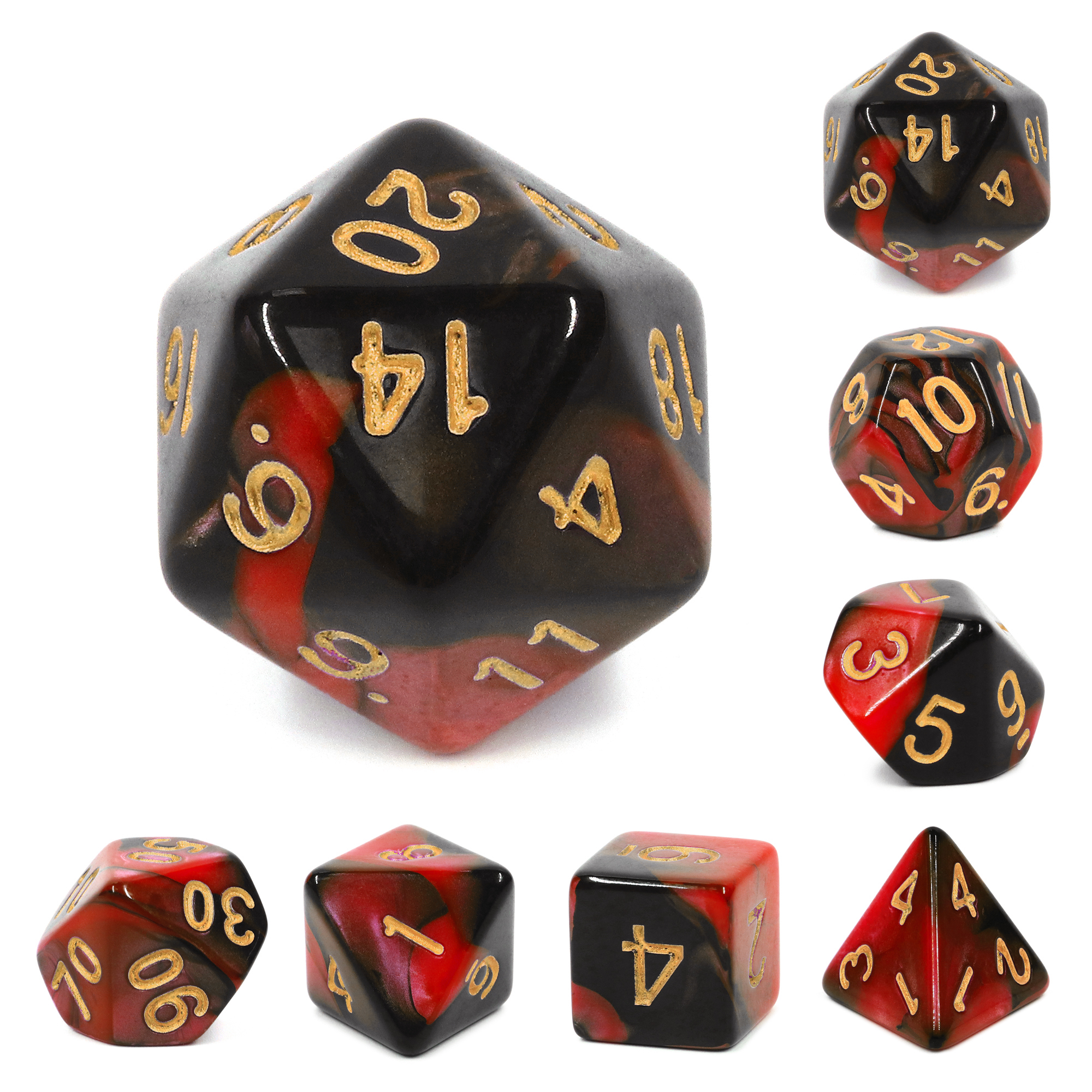 (Red+Black) Blend Color Dice