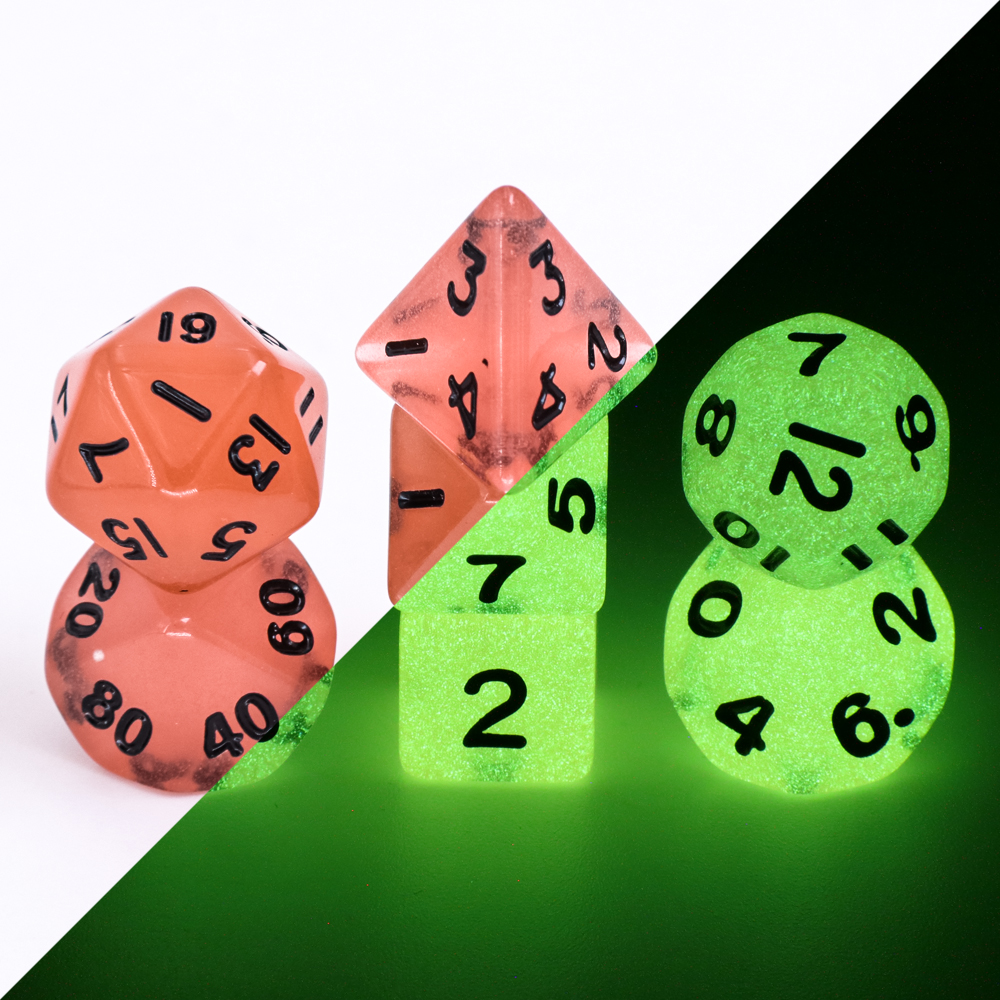 Mini DiceRed Glow in the Dark,Mini Dice