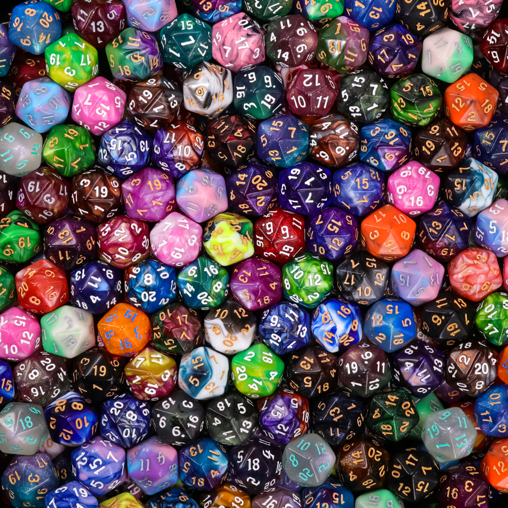 D20 Bulk Dice(Blend Color & Aurora Dice),Bulk Dice/Loose Dice